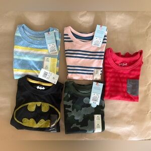 Cat & Jack Boys Short Sleeve Tee Pack Lot of 5 Shirts size 3T NWT
